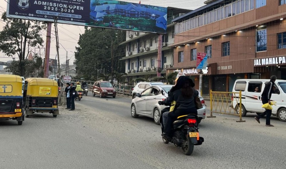 As the odd-even traffic system came into effect on December 10, there were visible signs of less traffic congestion in all the major intersections of Dimapur city. (Morung Photo).
